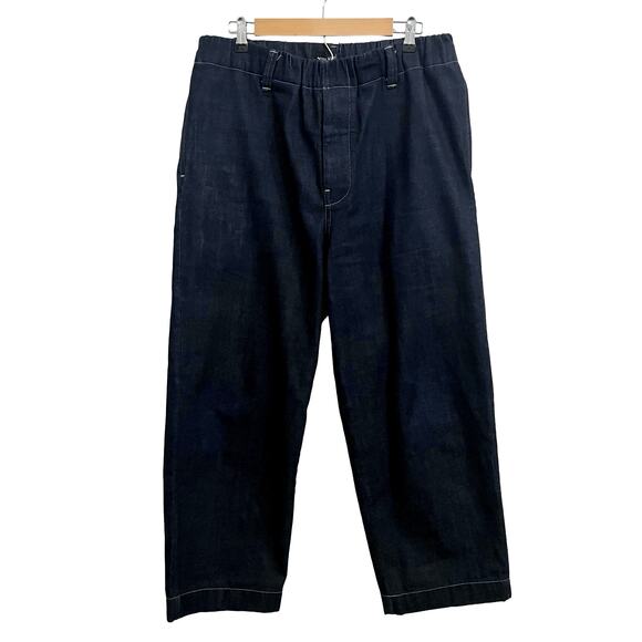 Evan Kinori Denim Elastic Pant Mens M 35x26 Organic Cotton Japanese Made in USA - Picture 1 of 15